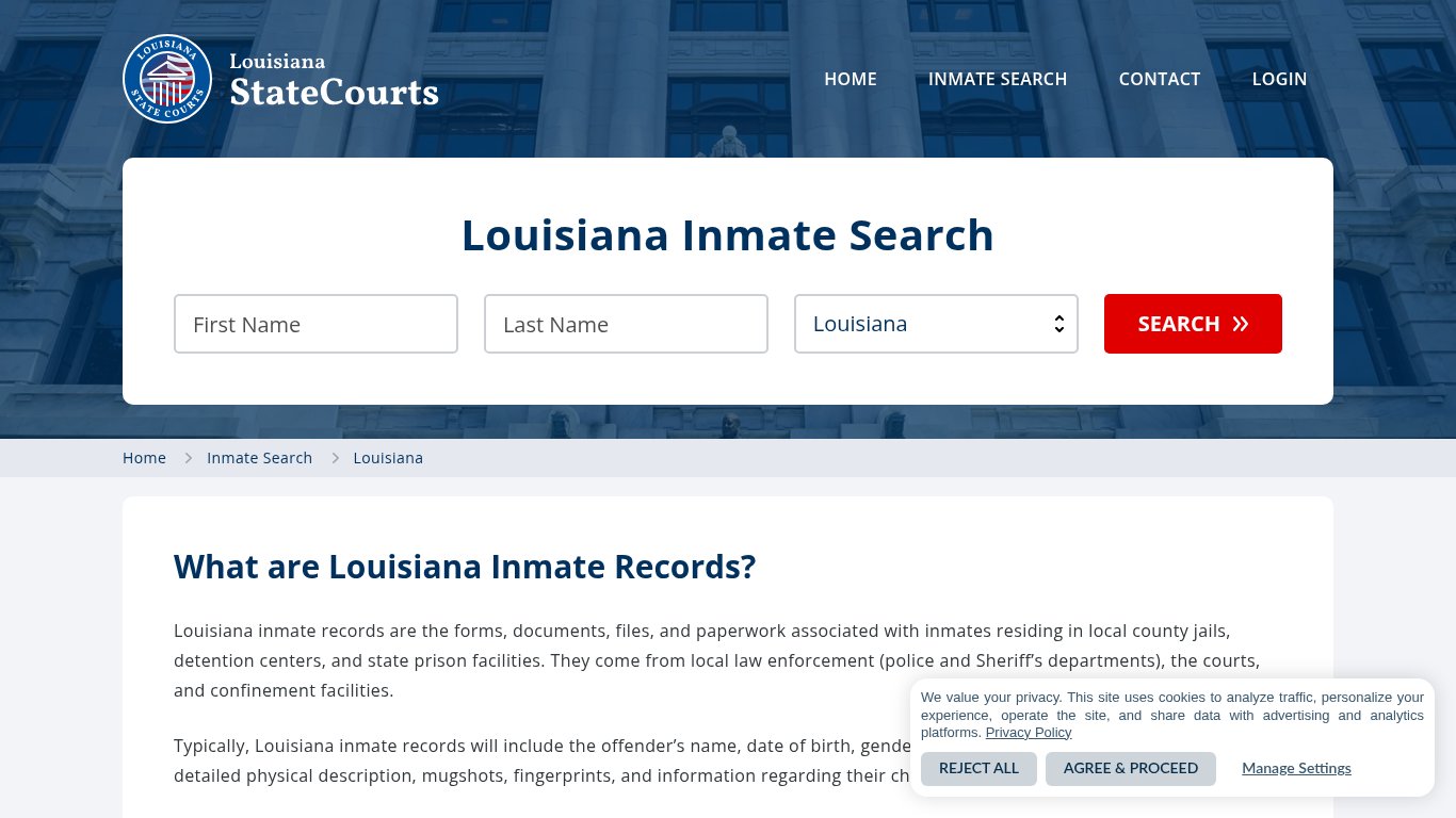 Louisiana Inmate Search, Prison and Jail Information - StateCourts